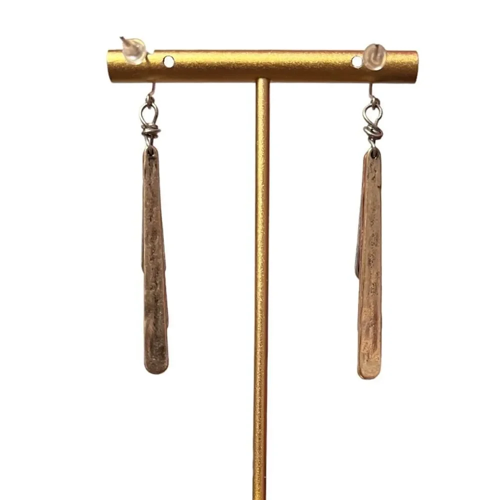 🤯5/$25🤯 Tri-Color Metal Bar Dangle Earrings